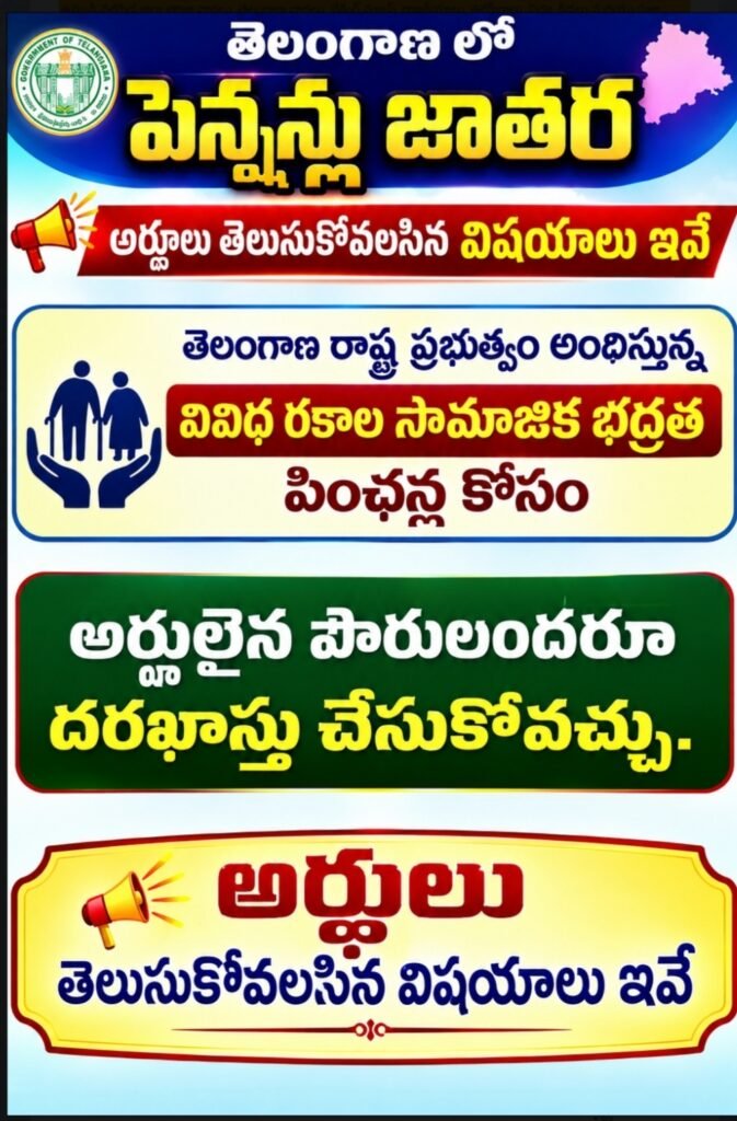 తెలంగాణలో పెన్షన్ల జాతర
