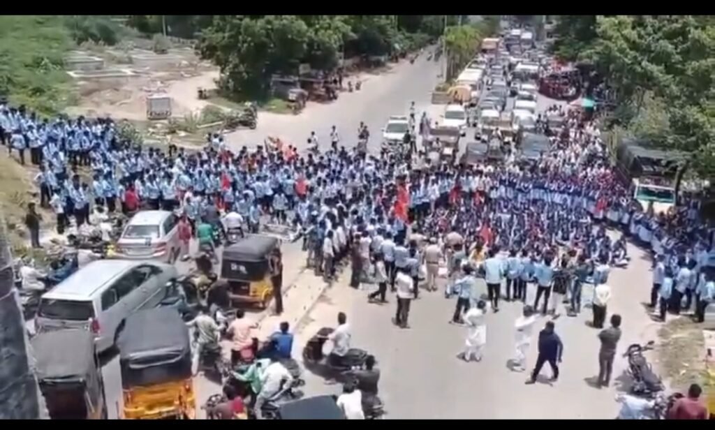 తెలంగాణ రాష్ట్ర వ్యాప్తంగా పాలిటెక్నిక్ విద్యార్థుల ధర్నా